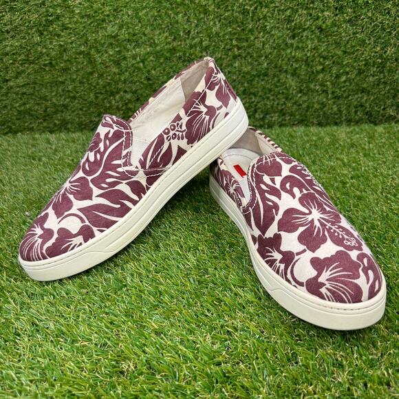 Prada Floral Burgundy and White Loafers - Picture 1 of 9